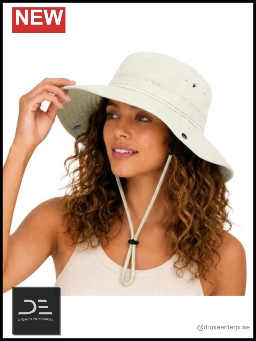 Satin Lined Sun Hat Wide Brim Washed Cotton UPF 50+ for Beach Travel Hiking